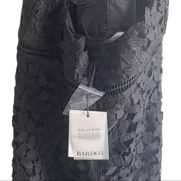 Bardot‎ Gemma Lace Halter Cocktail Dress Black 6 - Picture 8 of 11
